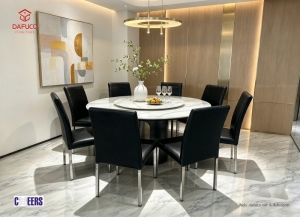 BỘ BÀN ĂN MẶT ĐÁ D1500mm